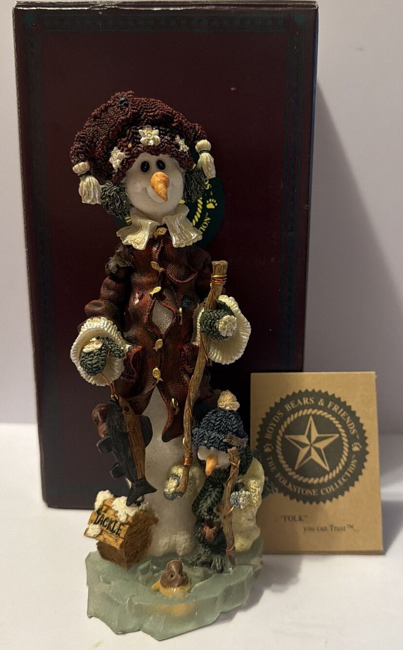 NIB Boyds Bear & Friends Folkstones I. B. Coldman Ice Is Nice 1E Figurine 28102